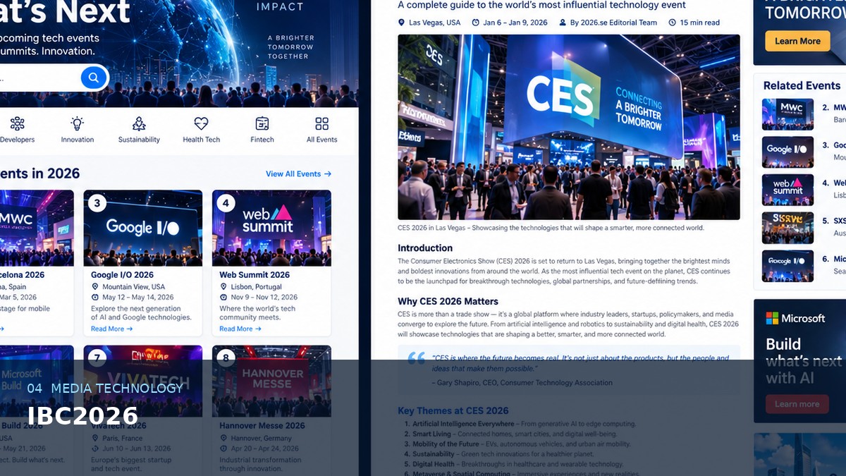 IBC2026 AI-generated editorial event image