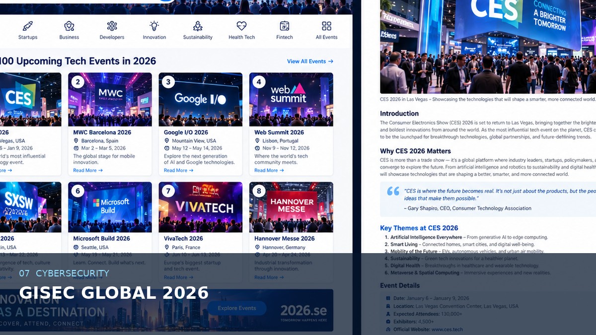 GISEC GLOBAL 2026 AI-generated editorial event image