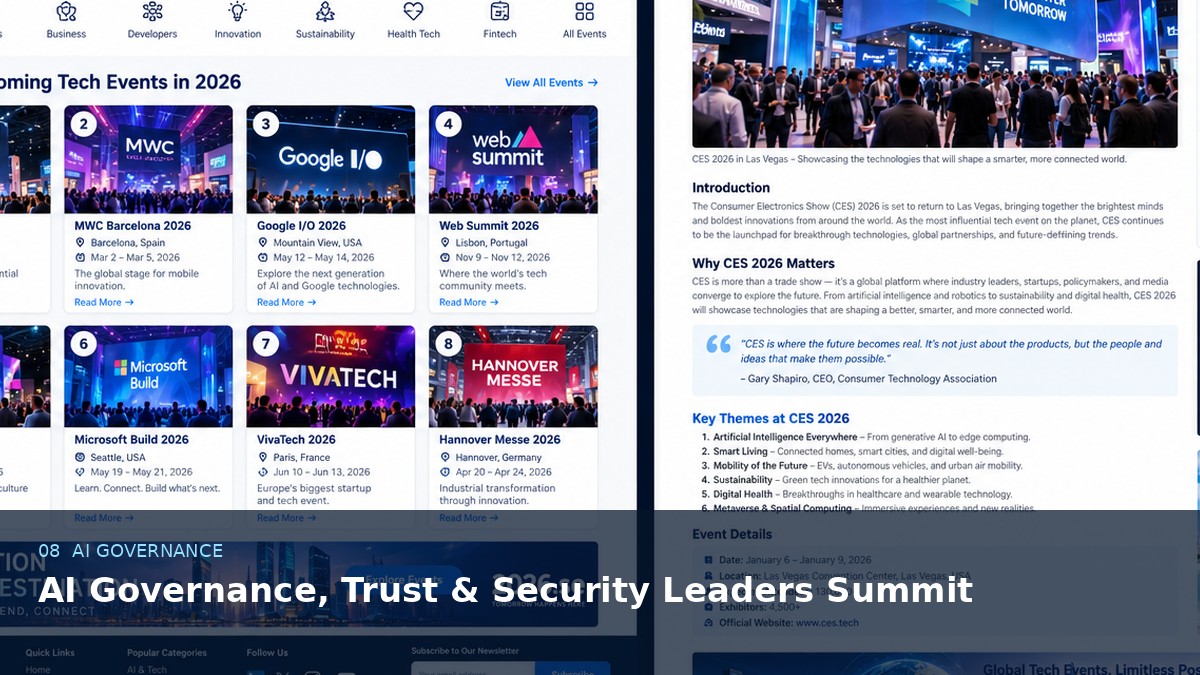 AI Governance, Trust & Security Leaders Summit AI-generated editorial event image