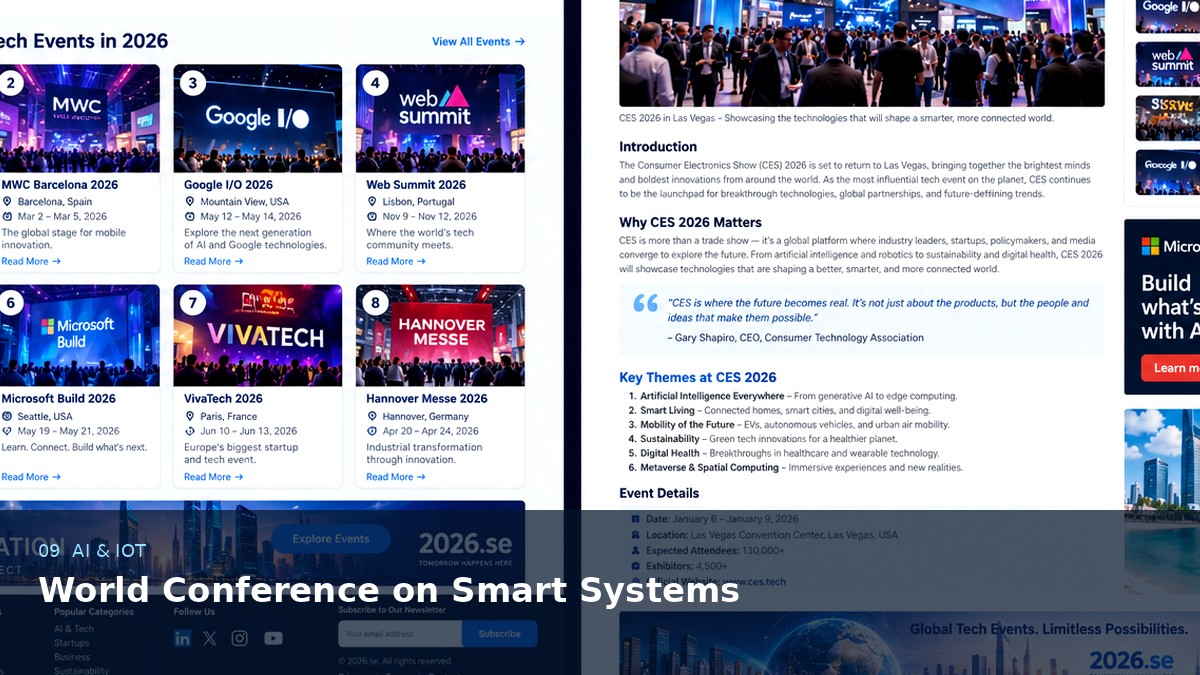 World Conference on Smart Systems AI-generated editorial event image