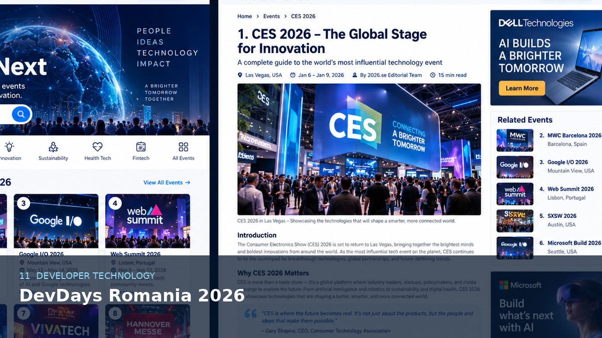 DevDays Romania 2026 AI-generated editorial event image