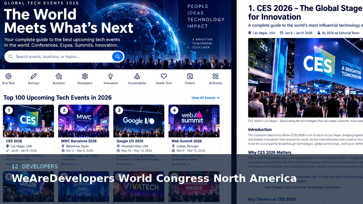 WeAreDevelopers World Congress North America AI-generated editorial event image