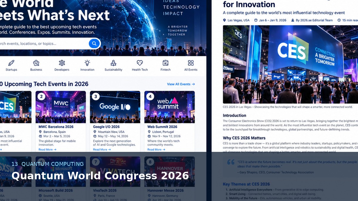 Quantum World Congress 2026 AI-generated editorial event image