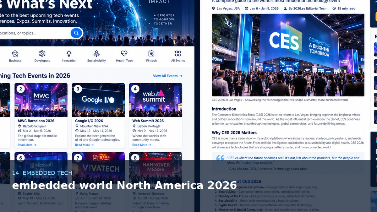 embedded world North America 2026 AI-generated editorial event image