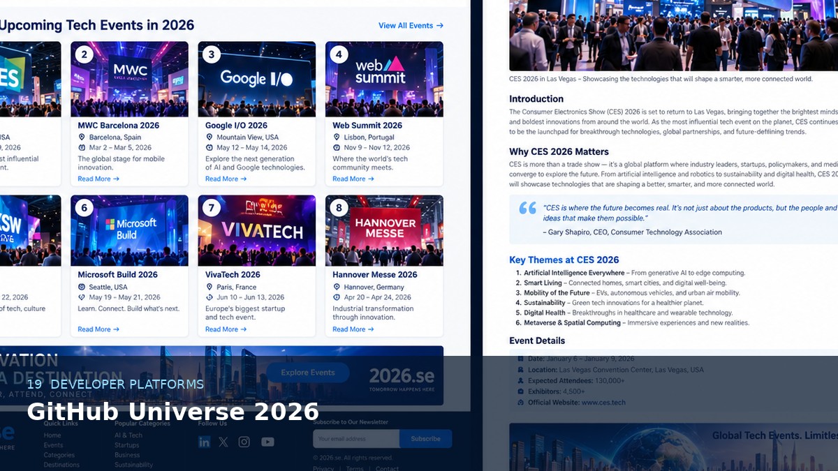 GitHub Universe 2026 AI-generated editorial event image