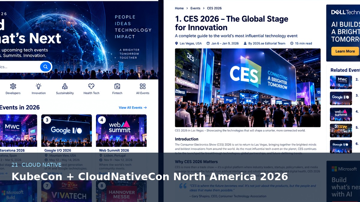 KubeCon + CloudNativeCon North America 2026 AI-generated editorial event image