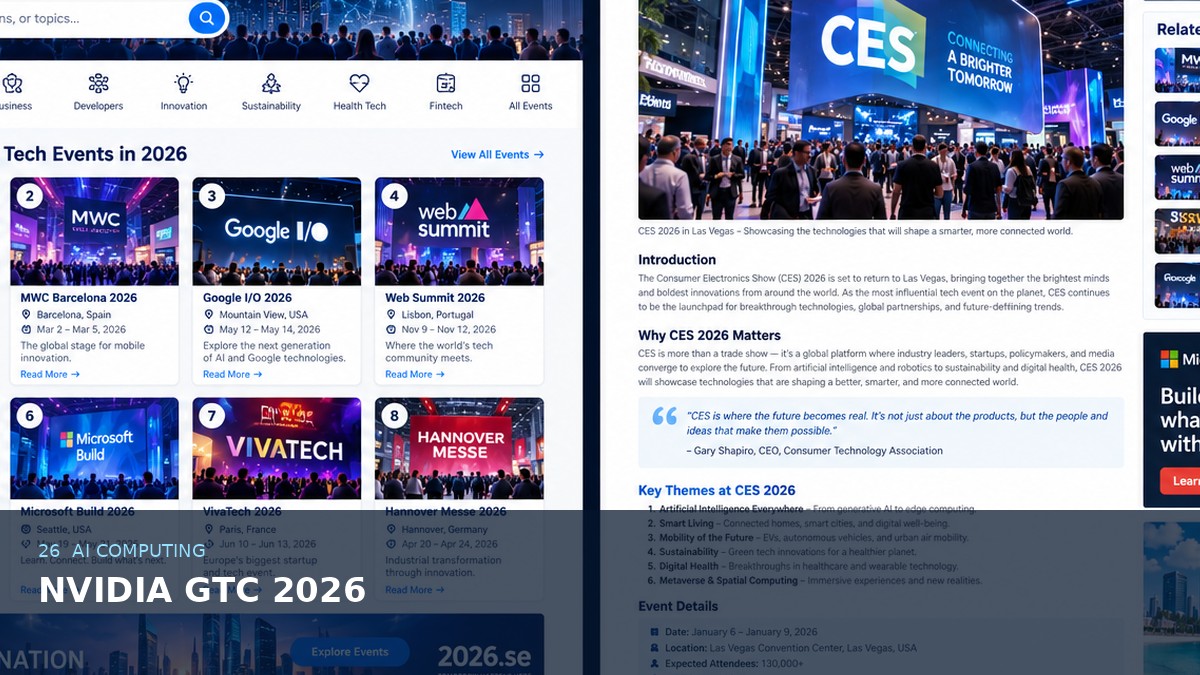 NVIDIA GTC 2026 AI-generated editorial event image