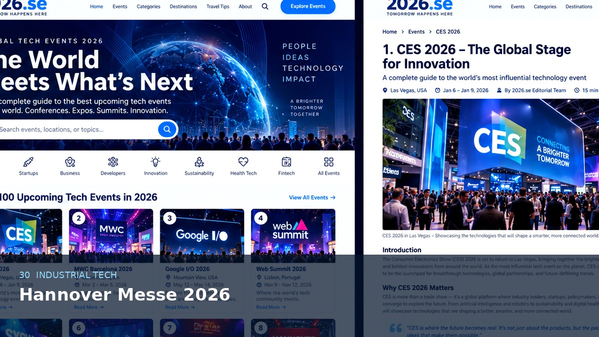 Hannover Messe 2026 AI-generated editorial event image