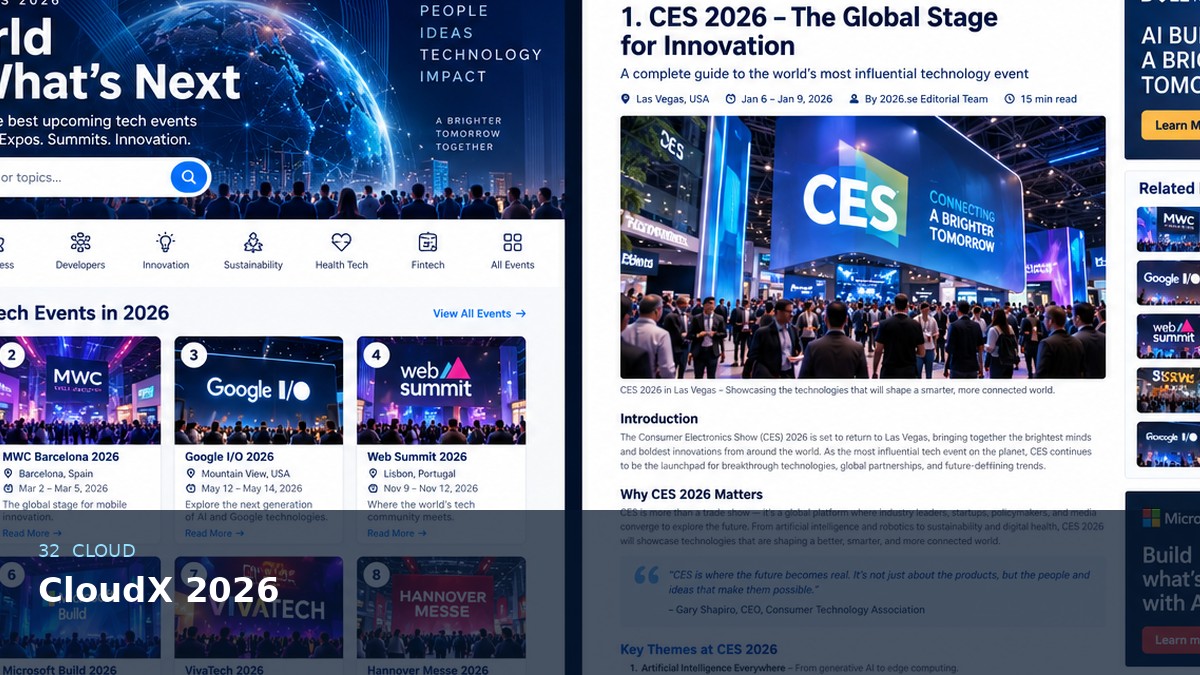 CloudX 2026 AI-generated editorial event image