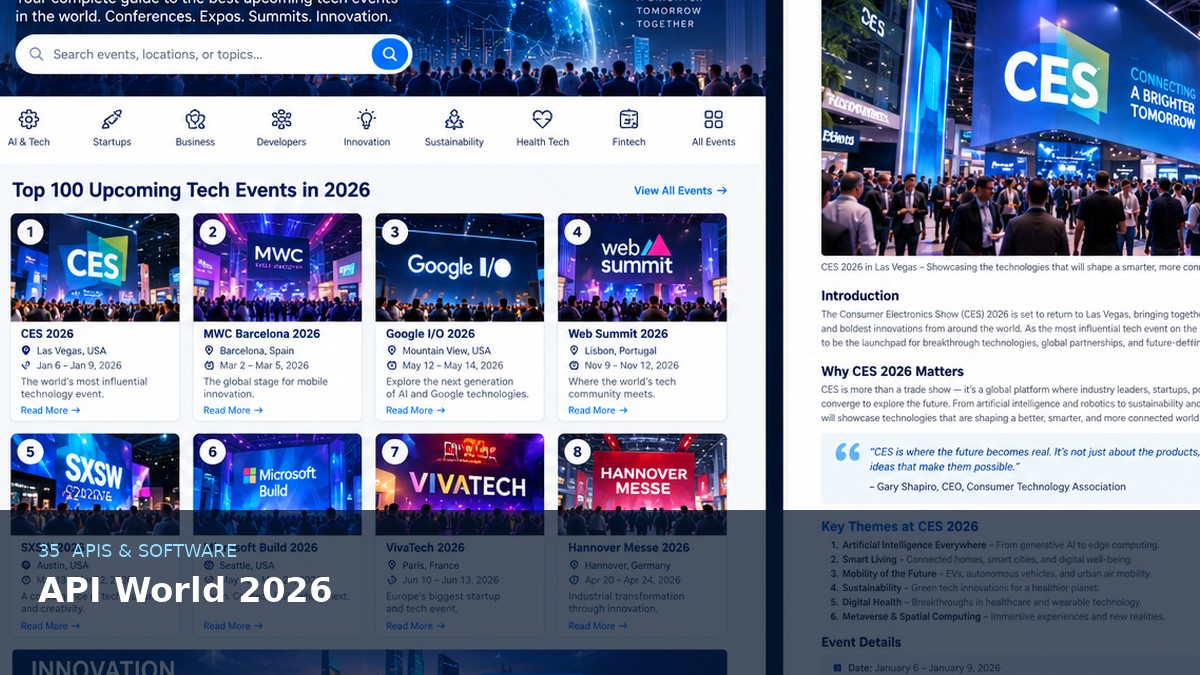 API World 2026 AI-generated editorial event image