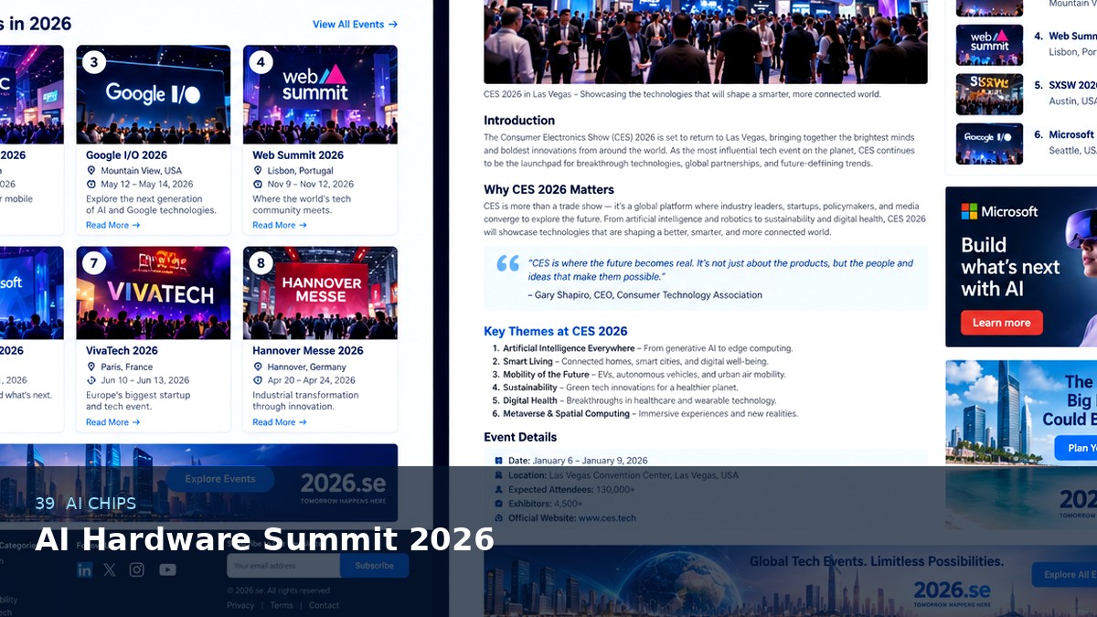 AI Hardware Summit 2026 AI-generated editorial event image