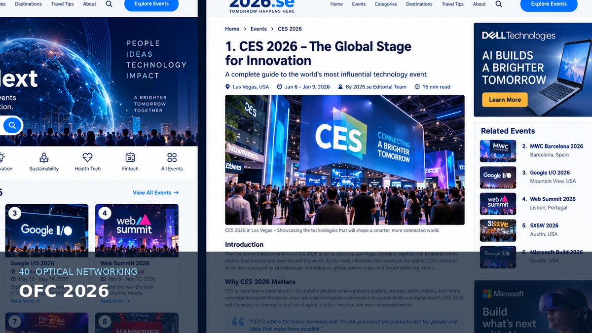 OFC 2026 AI-generated editorial event image