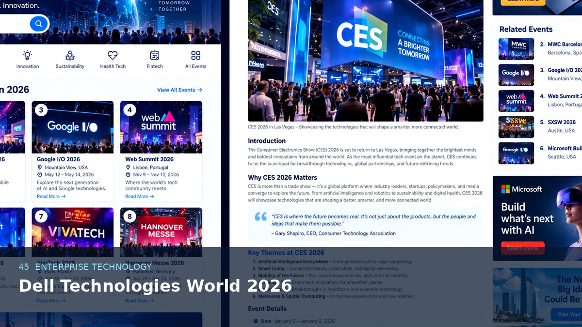 Dell Technologies World 2026 AI-generated editorial event image
