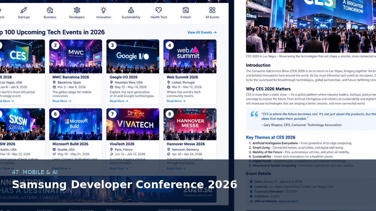 Samsung Developer Conference 2026 AI-generated editorial event image