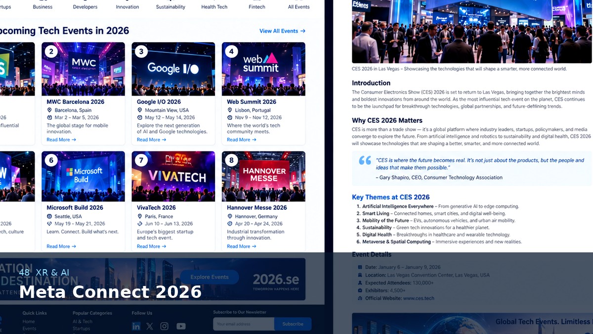 Meta Connect 2026 AI-generated editorial event image