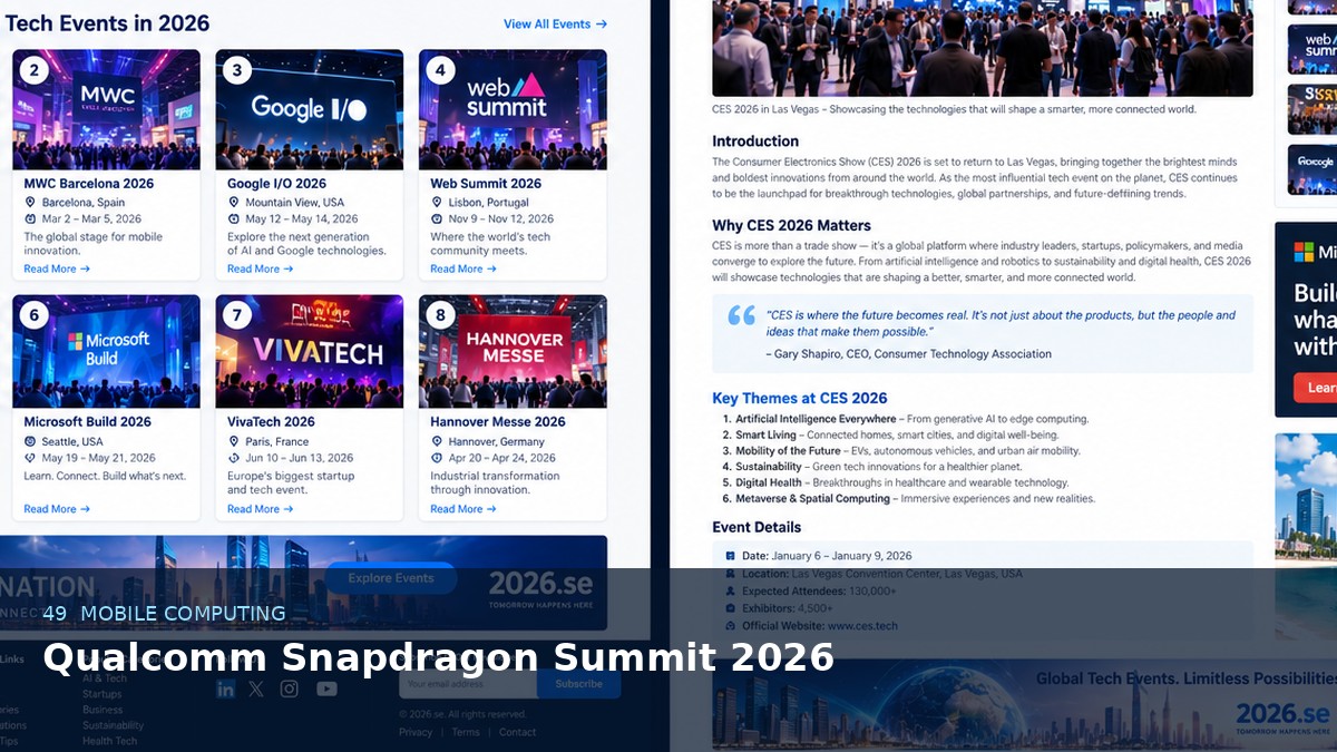 Qualcomm Snapdragon Summit 2026 AI-generated editorial event image