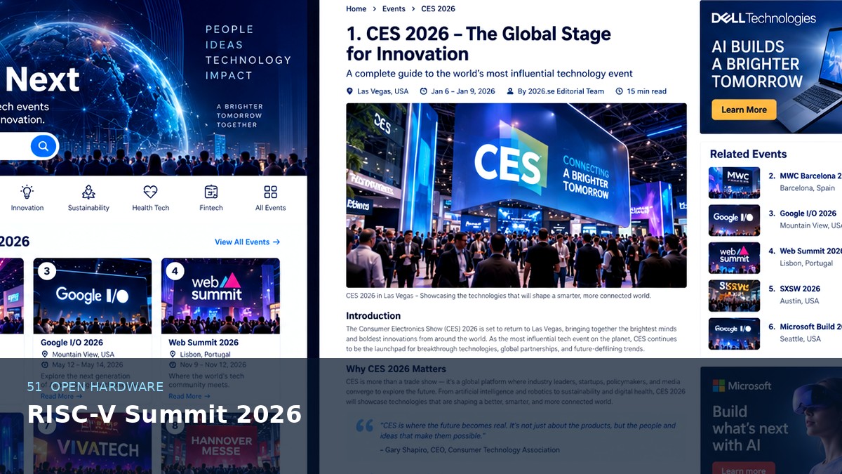 RISC-V Summit 2026 AI-generated editorial event image