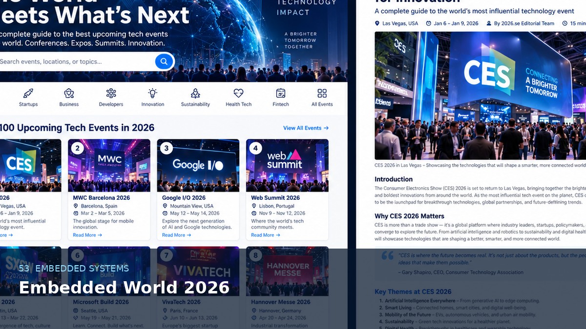 Embedded World 2026 AI-generated editorial event image
