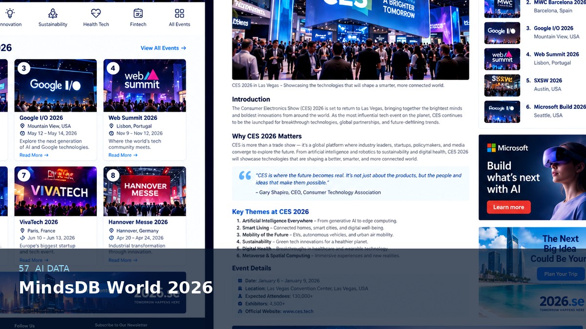 MindsDB World 2026 AI-generated editorial event image