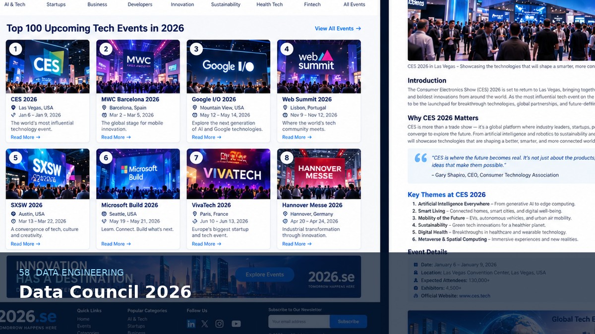 Data Council 2026 AI-generated editorial event image