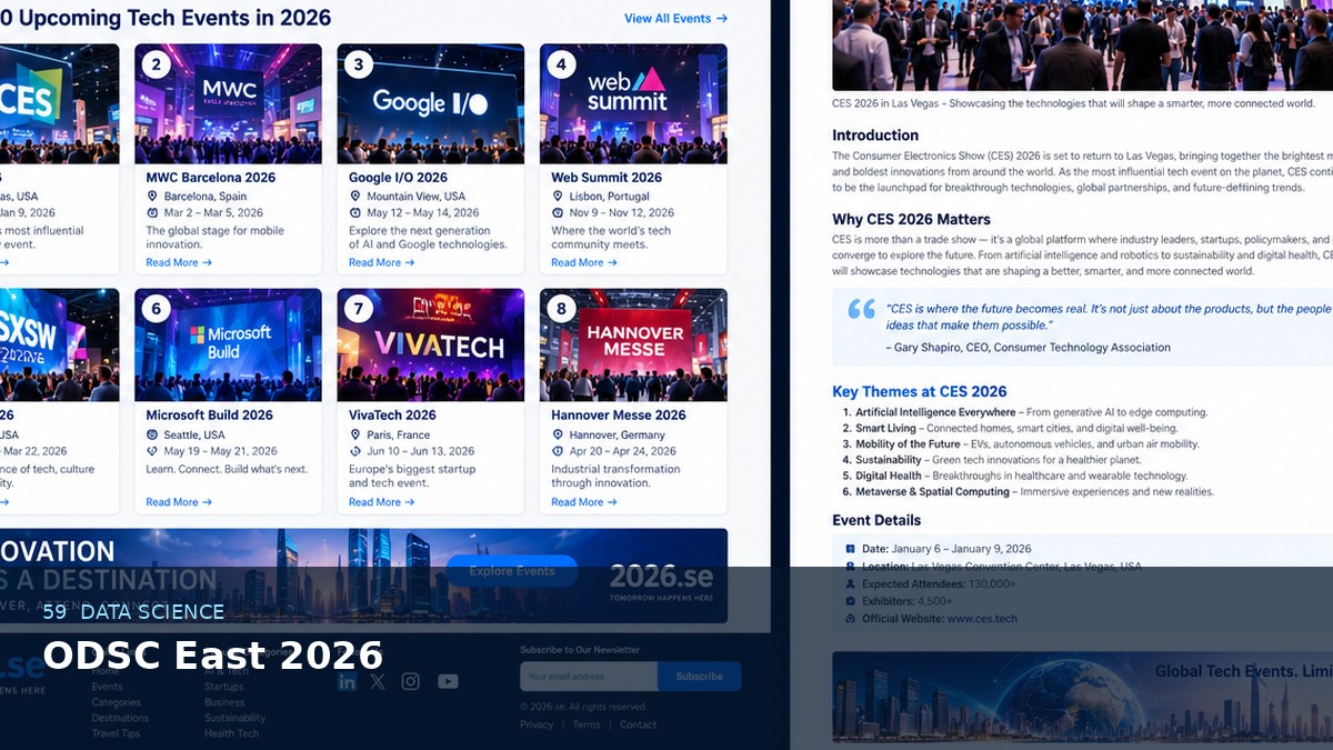ODSC East 2026 AI-generated editorial event image