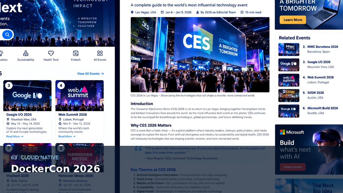 DockerCon 2026 AI-generated editorial event image