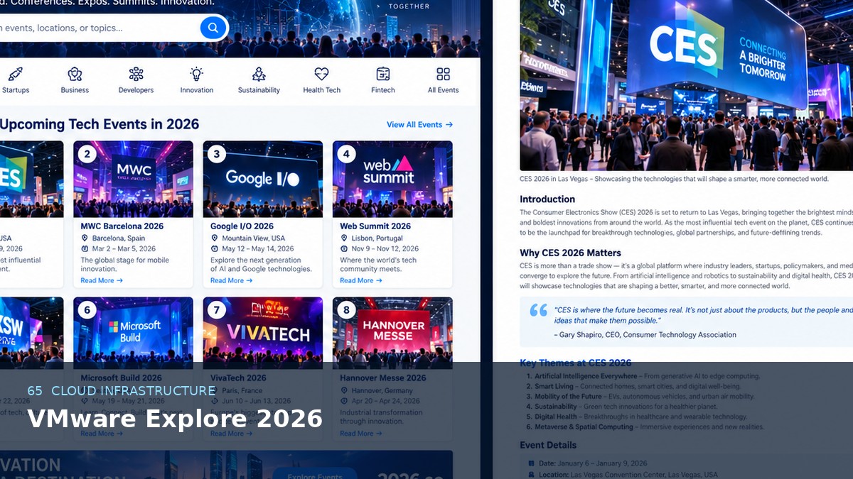 VMware Explore 2026 AI-generated editorial event image