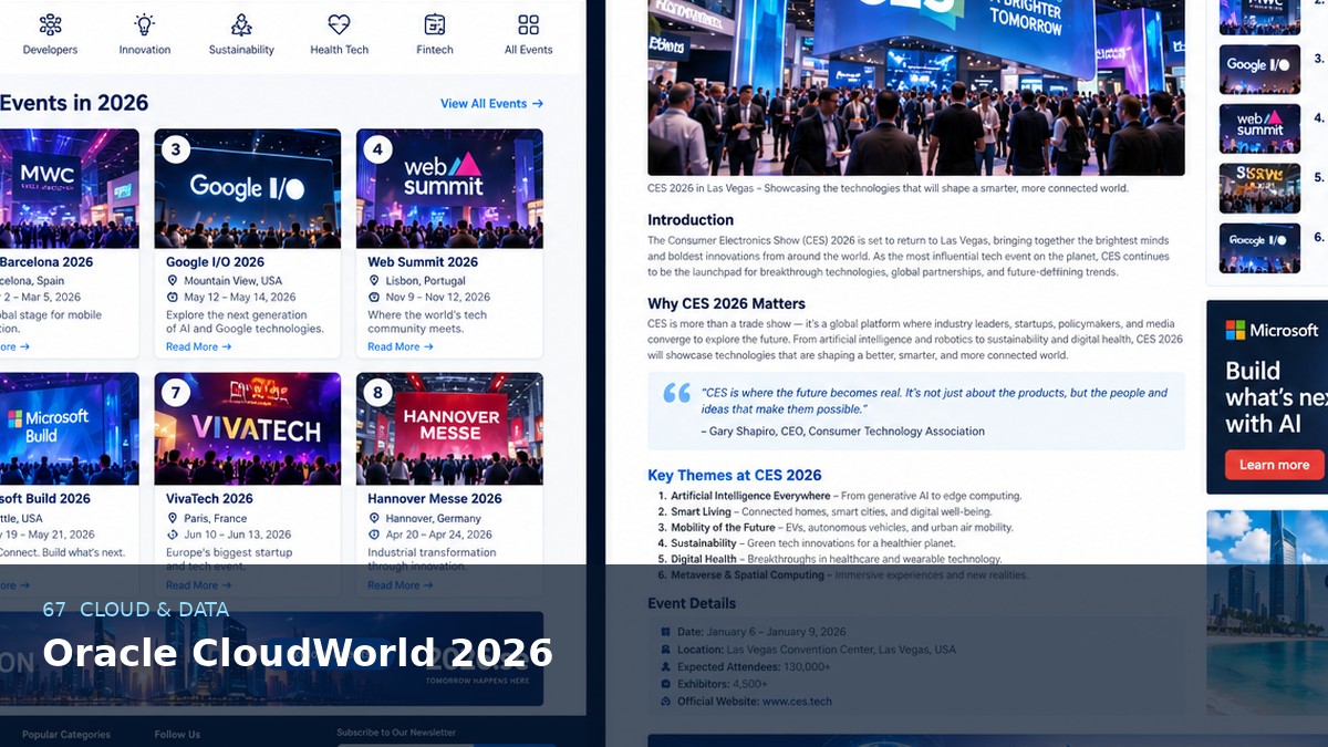 Oracle CloudWorld 2026 AI-generated editorial event image