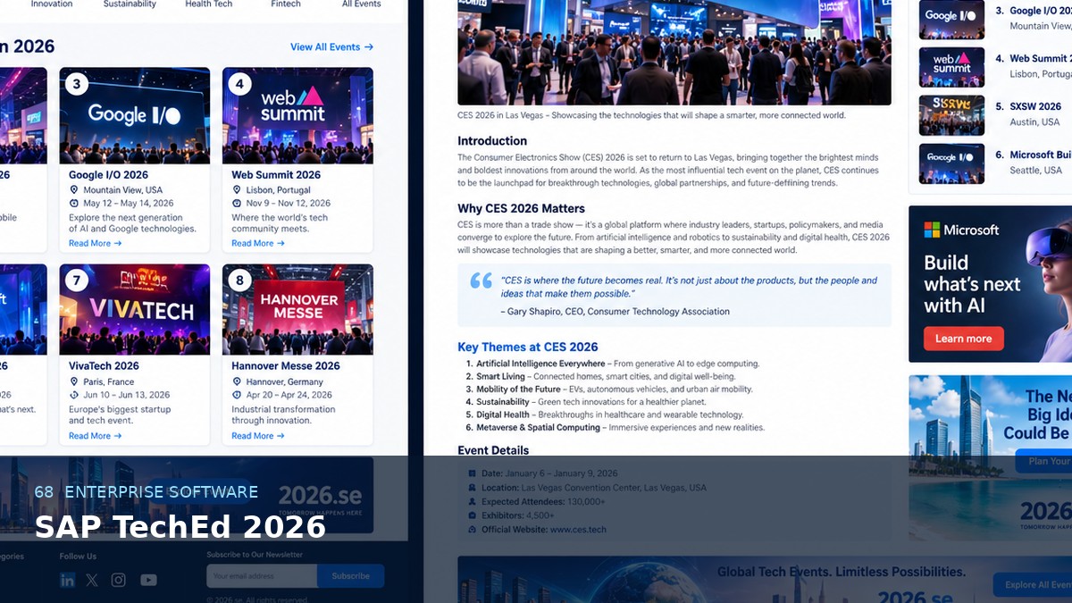 SAP TechEd 2026 AI-generated editorial event image