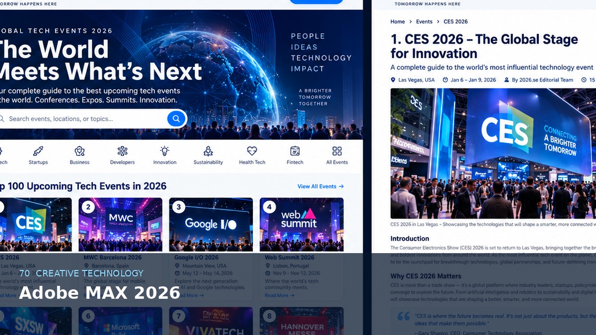 Adobe MAX 2026 AI-generated editorial event image