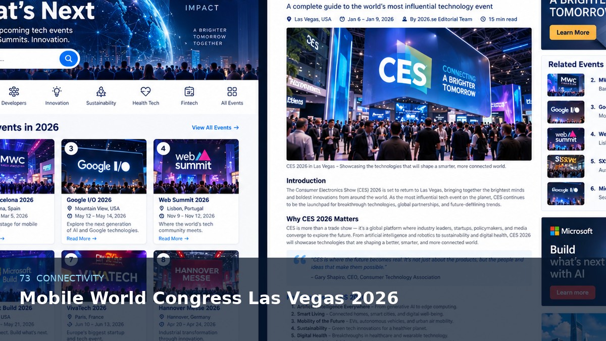 Mobile World Congress Las Vegas 2026 AI-generated editorial event image