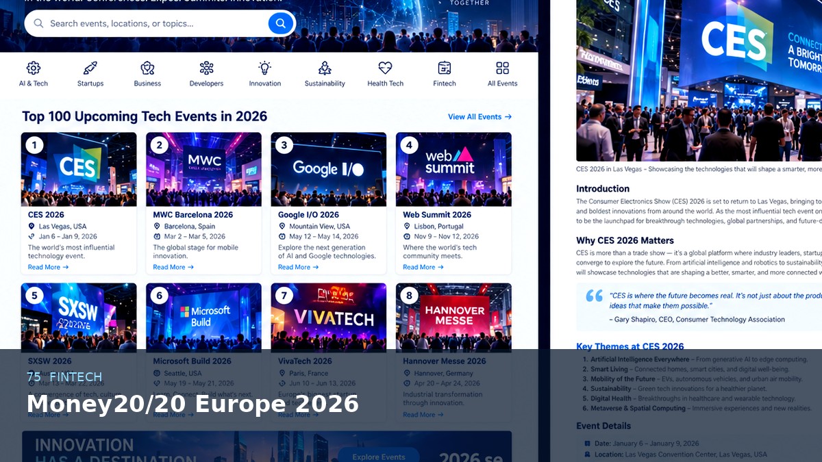Money20/20 Europe 2026 AI-generated editorial event image