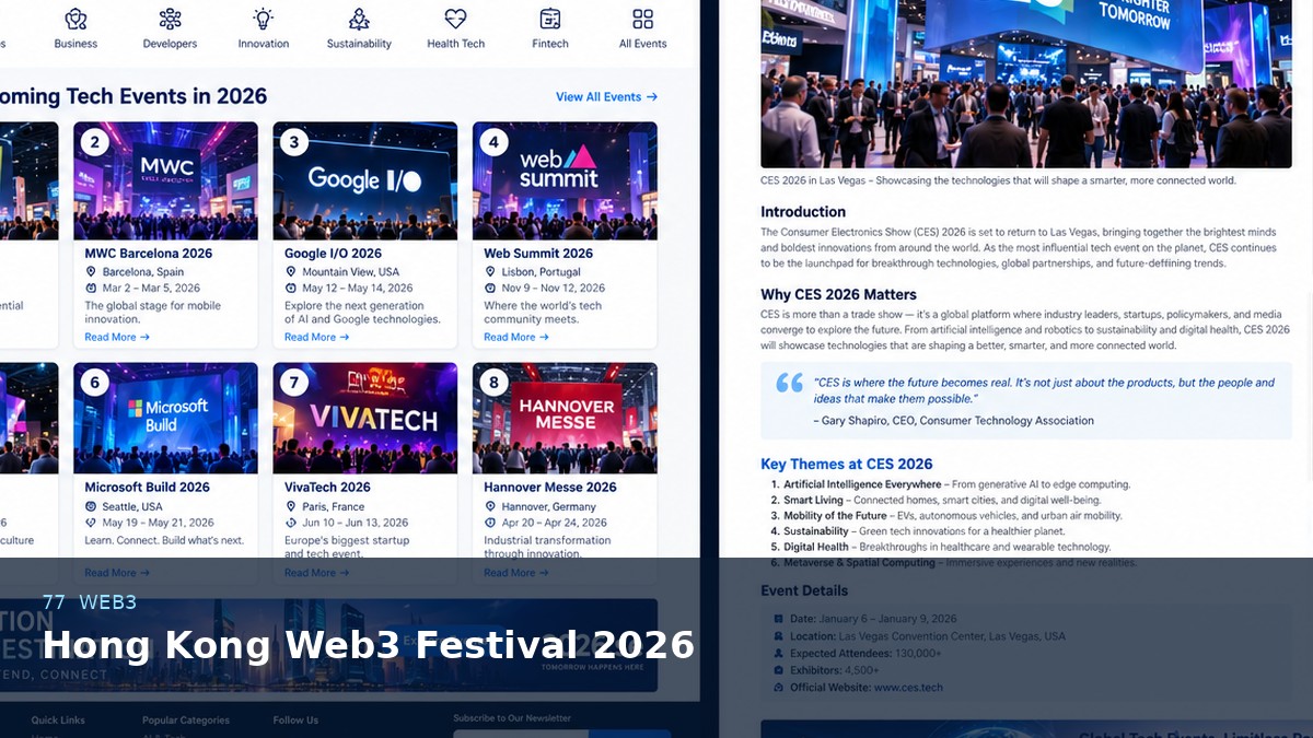 Hong Kong Web3 Festival 2026 AI-generated editorial event image