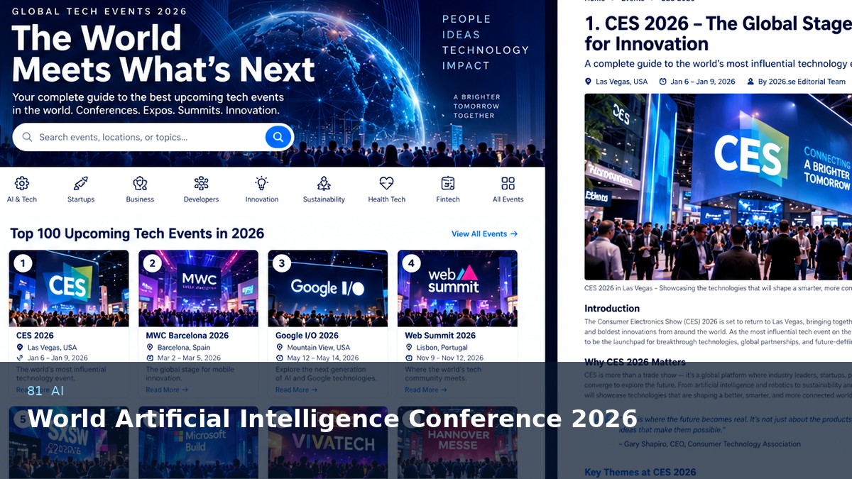 World Artificial Intelligence Conference 2026 AI-generated editorial event image
