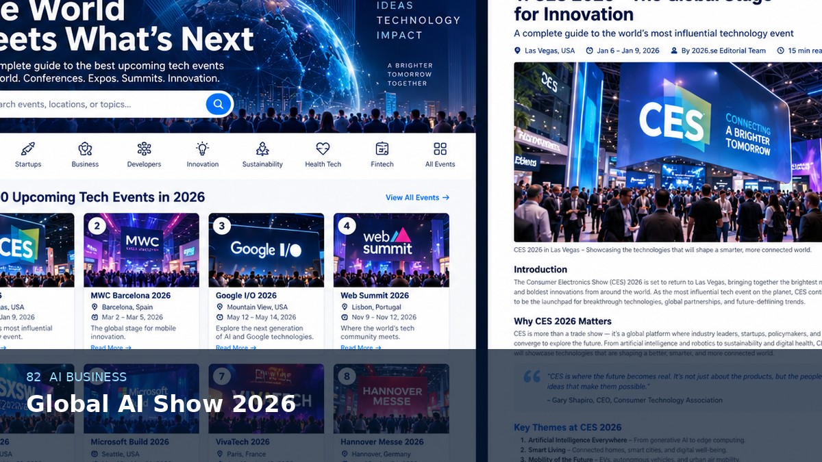 Global AI Show 2026 AI-generated editorial event image