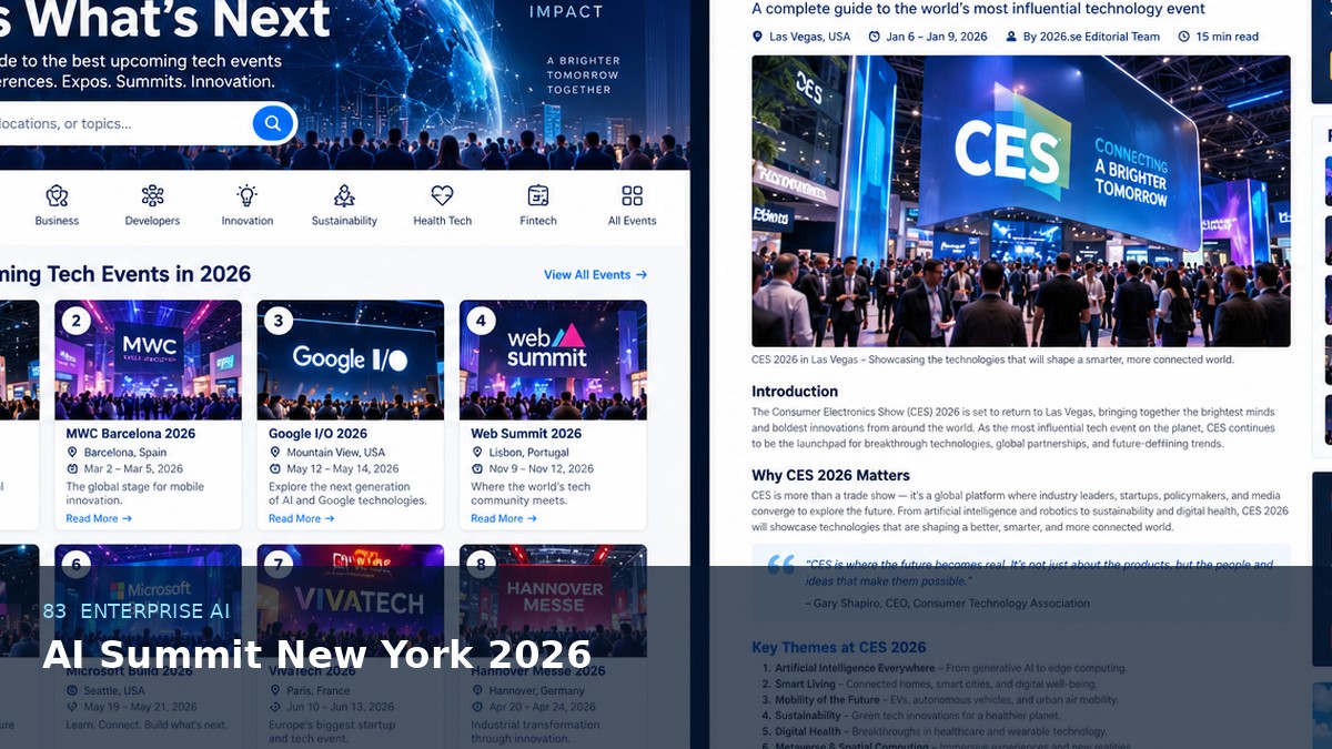 AI Summit New York 2026 AI-generated editorial event image
