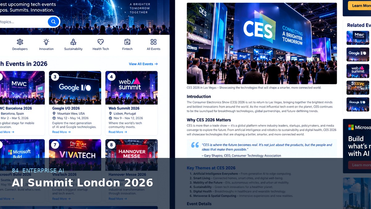 AI Summit London 2026 AI-generated editorial event image