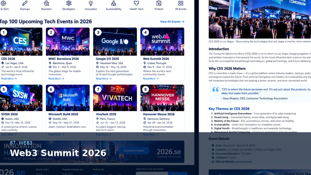 Web3 Summit 2026 AI-generated editorial event image