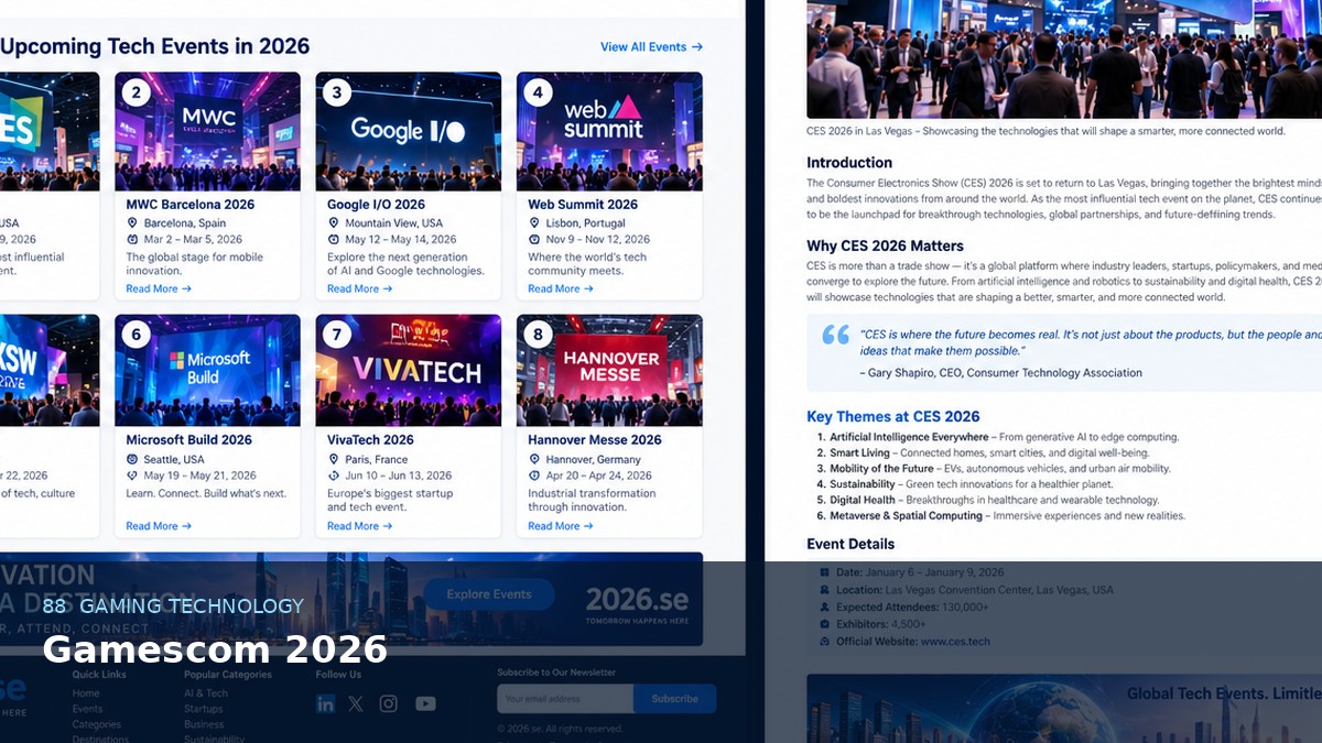 Gamescom 2026 AI-generated editorial event image