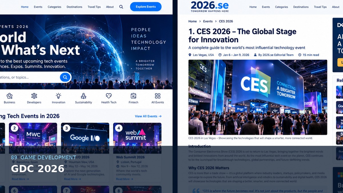 GDC 2026 AI-generated editorial event image