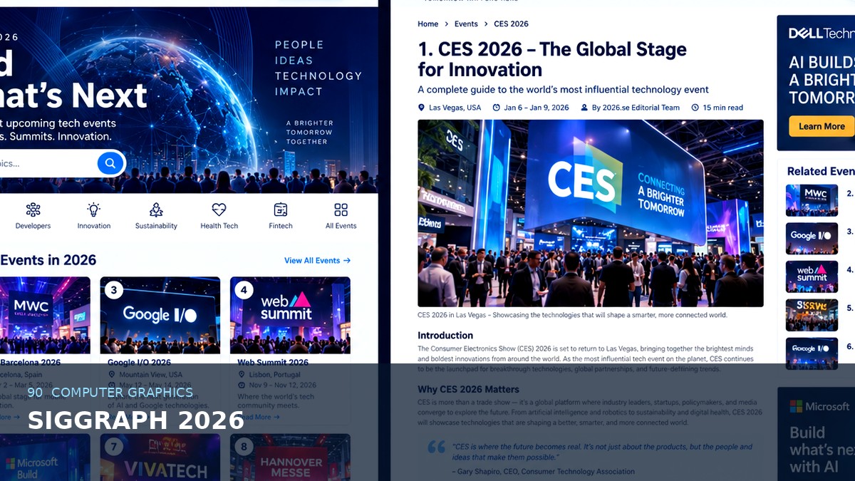 SIGGRAPH 2026 AI-generated editorial event image
