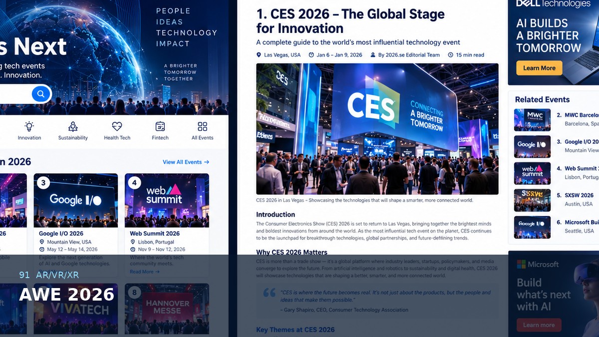 AWE 2026 AI-generated editorial event image