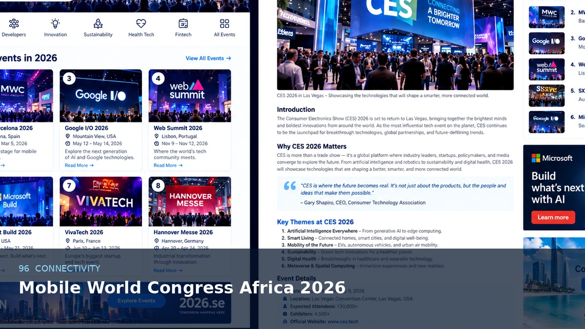Mobile World Congress Africa 2026 AI-generated editorial event image
